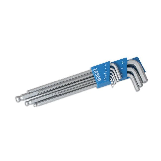 Laser Tools Extra Long Ball End Hex Key Set 9pc - PL