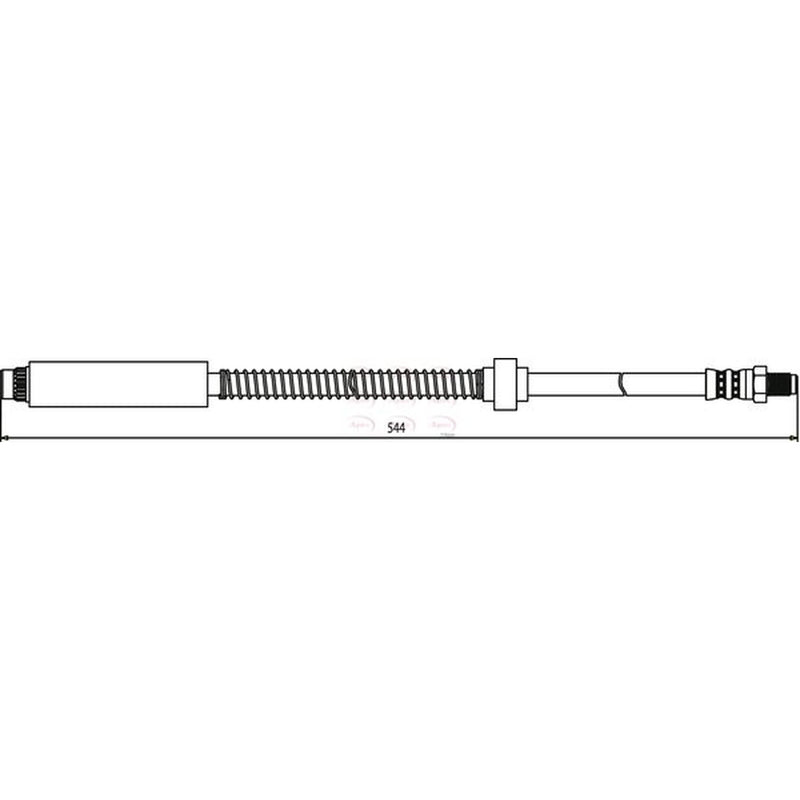 Apec Brake Hydraulic Hose Line Front HOS3400