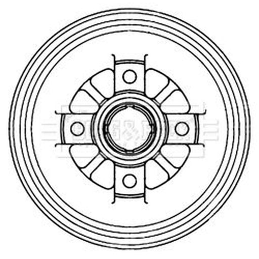 Borg & Beck Brake Drum Assembly Rear BBR7240