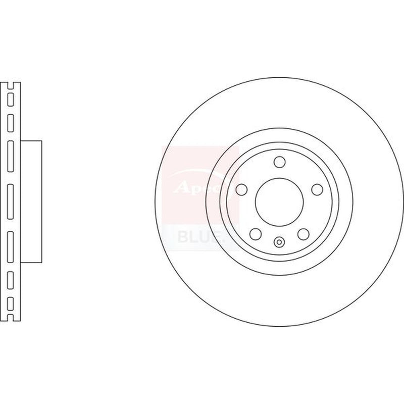 Apec 2 x Vented Front Brake Discs SDK6973