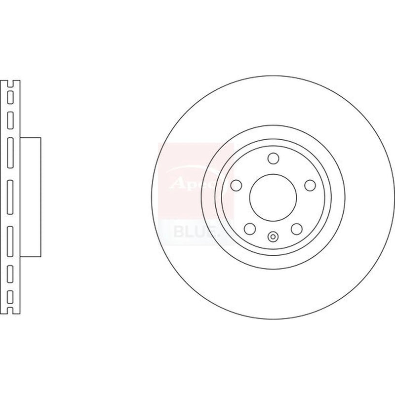 Apec 2 x Vented Front Brake Discs SDK6973