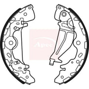 Apec Brake Shoe Set Axle Kit SHU712
