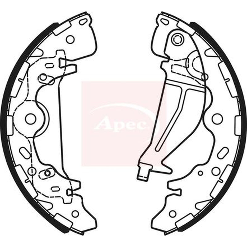Apec Brake Shoe Set Axle Kit SHU712