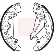 Apec Brake Shoe Set Axle Kit SHU712