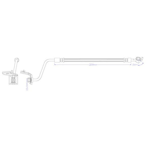 Juratek Brake Hydraulic Hose Line Rear Right JBH1556R