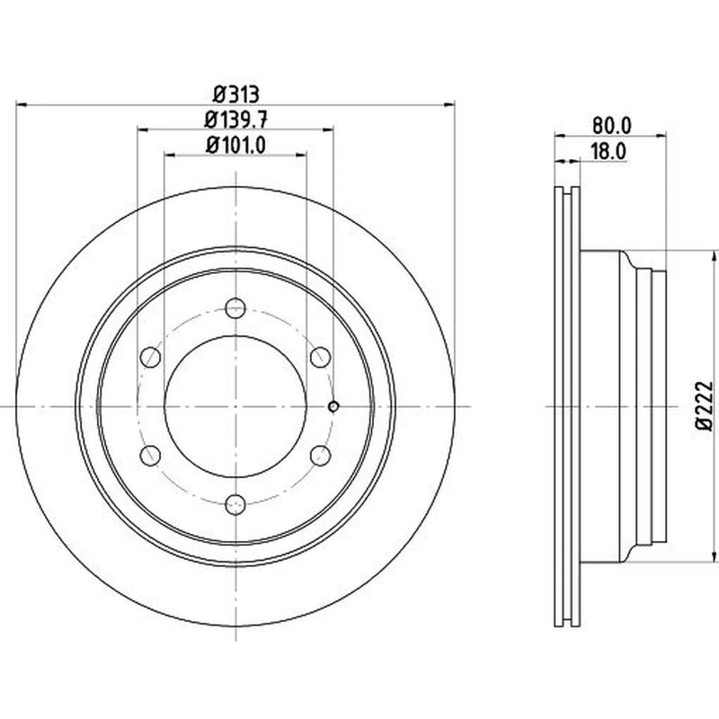 DON 2 x Internally Vented Rear Brake Discs PCD14862