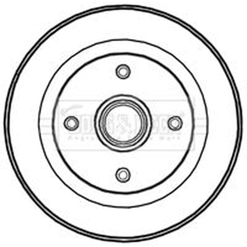 Borg & Beck Brake Drum Assembly Rear BBR7208