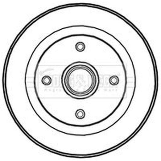 Borg & Beck Brake Drum Assembly Rear BBR7208