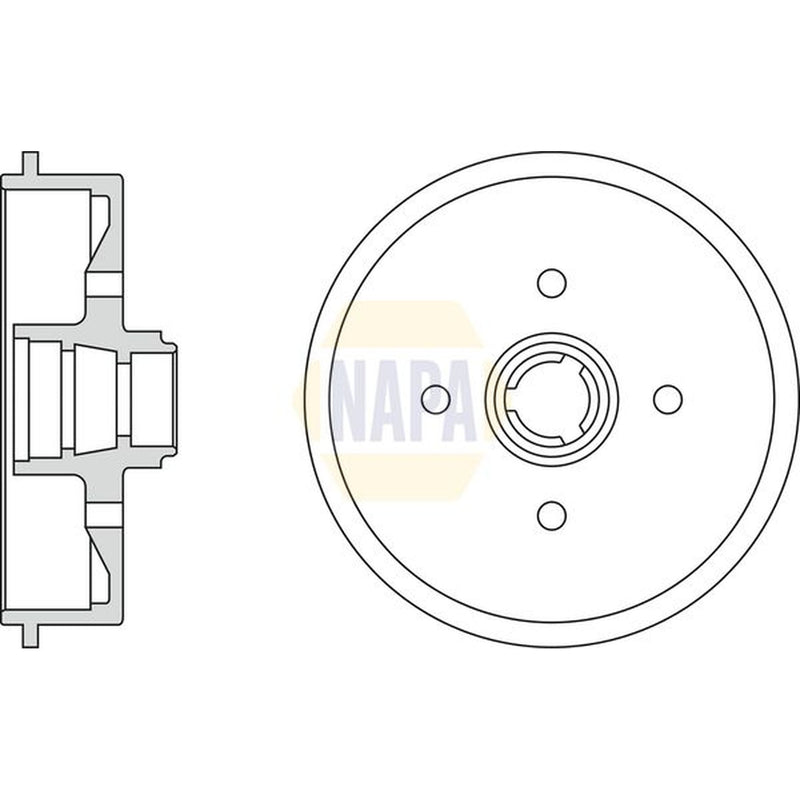 NAPA Brake Drum Assembly Rear NDR1033
