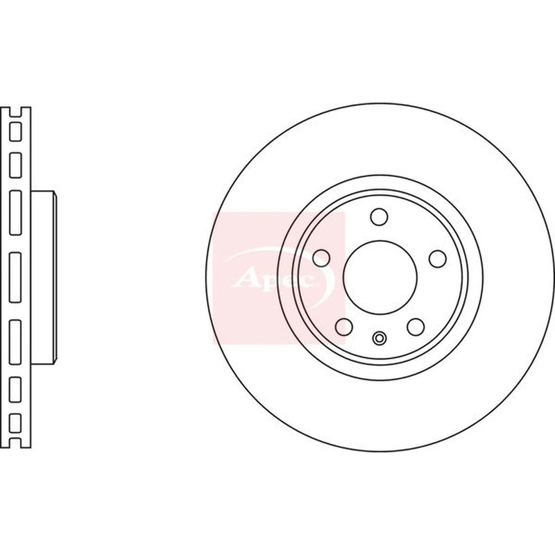 Apec 2 x Vented Front Brake Discs DSK3003