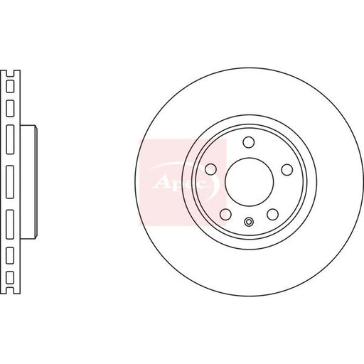 Apec 2 x Vented Front Brake Discs DSK3003
