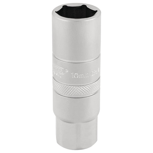 Draper 10mm Thread 6 Point Satin Chrome Spark Plug Socket, 3/8" Sq. Dr., 16mm Draper  - Town Parts