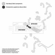 Borg & Beck Intercooler Turbo Charge Air Hose BTH1400