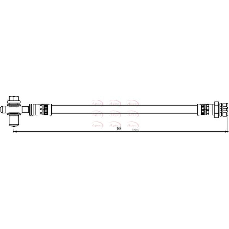 Apec Brake Hydraulic Hose Line Rear Left HOS3864