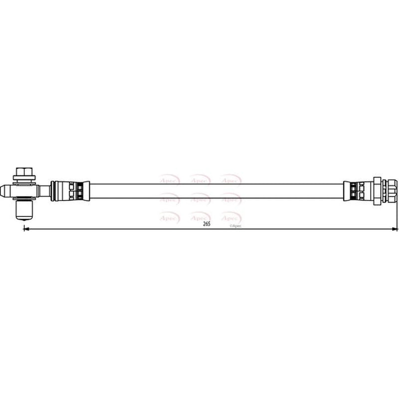 Apec Brake Hydraulic Hose Line Rear Left HOS3864
