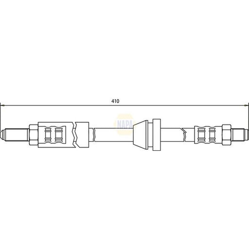 NAPA Brake Hydraulic Hose Line Front NBH1408