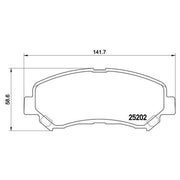 Brembo 4 x Front Brake Pad Set P79028