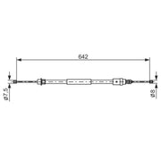 Bosch Handbrake Cable Rear 1 987 477 573