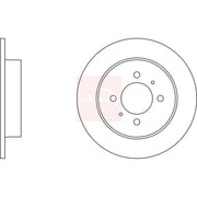 Apec 2 x Solid Rear Brake Discs DSK702