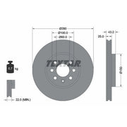 Textar 2 x Front Brake Discs 92129303