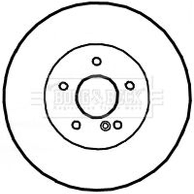 Borg & Beck 2 x Solid Rear Brake Discs BBD4663