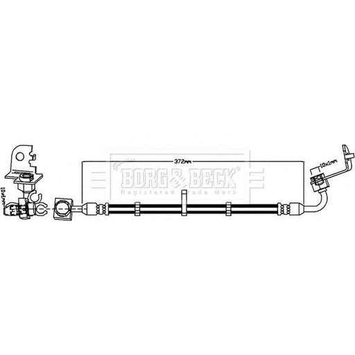 Borg & Beck Brake Hydraulic Hose Line Front Left BBH8276