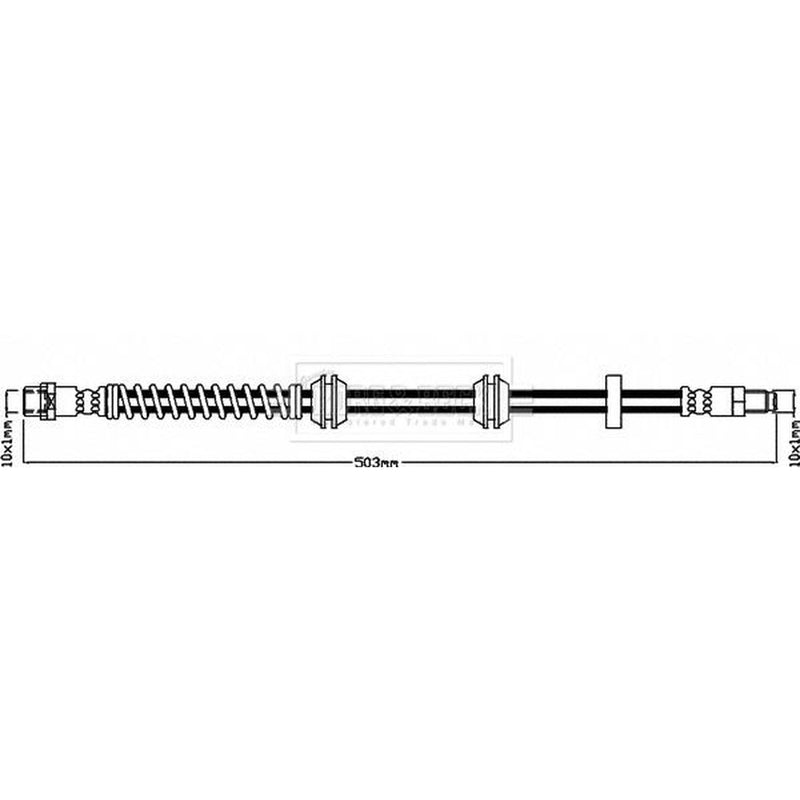 Borg & Beck Brake Hydraulic Hose Line Rear Left BBH8653