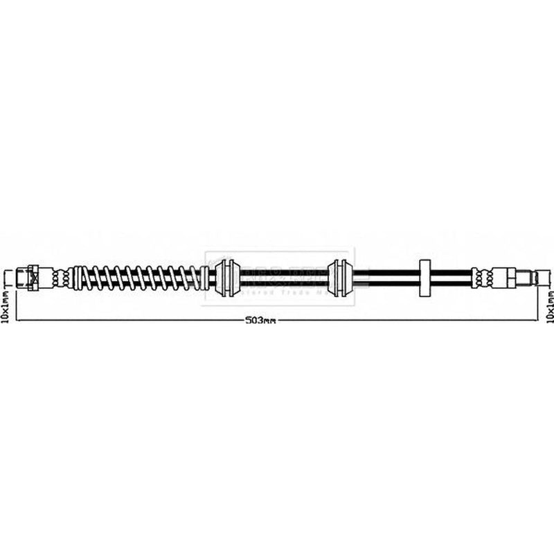 Borg & Beck Brake Hydraulic Hose Line Rear Left BBH8653