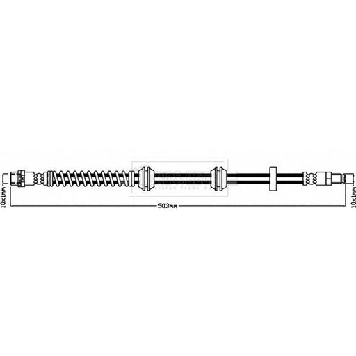 Borg & Beck Brake Hydraulic Hose Line Rear Left BBH8653