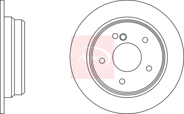 Apec 2 x Brake Disc Set Solid