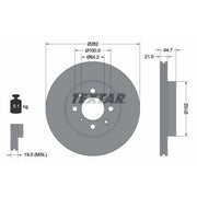 Textar 2 x Vented Front Brake Discs 92060903