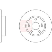 Apec 2 x Solid Rear Brake Discs DSK2414
