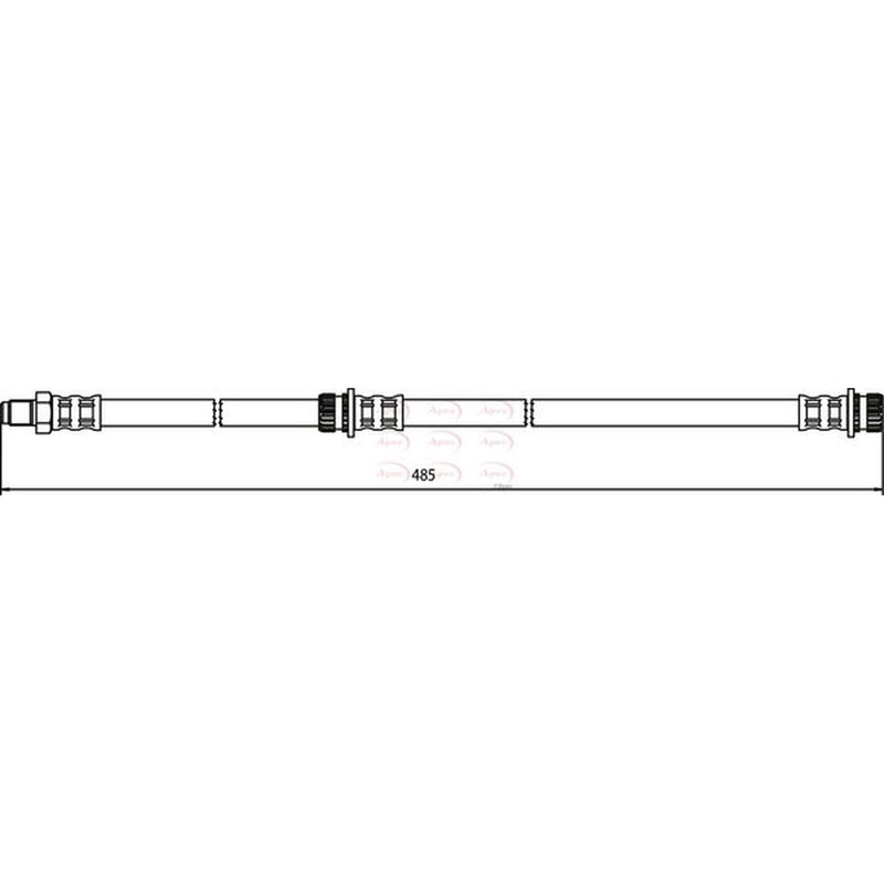 Apec Brake Hydraulic Hose Line Rear HOS3597