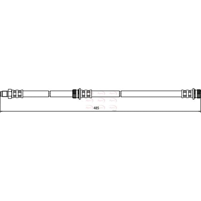 Apec Brake Hydraulic Hose Line Rear HOS3597