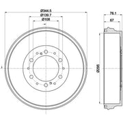 Mintex Brake Drum Assembly Rear MBD403