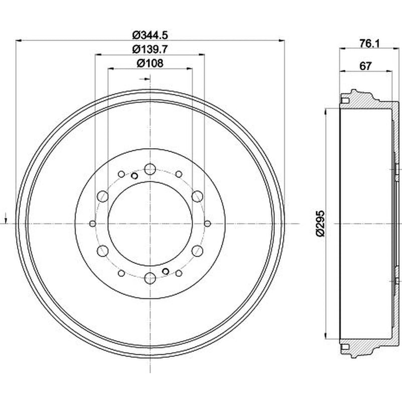 Mintex Brake Drum Assembly Rear MBD403