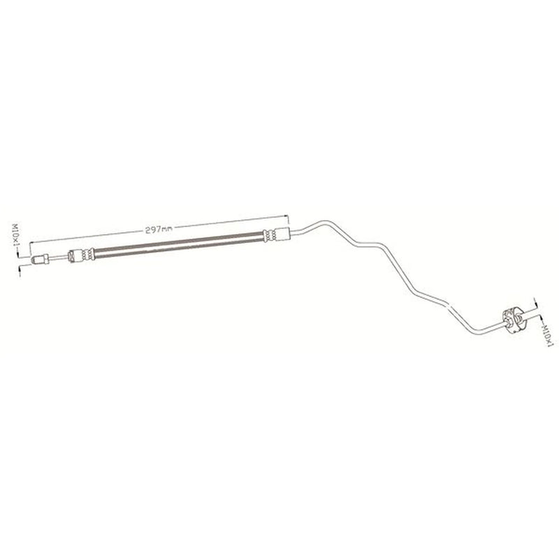 Juratek Brake Hydraulic Hose Line Rear Right JBH1683R
