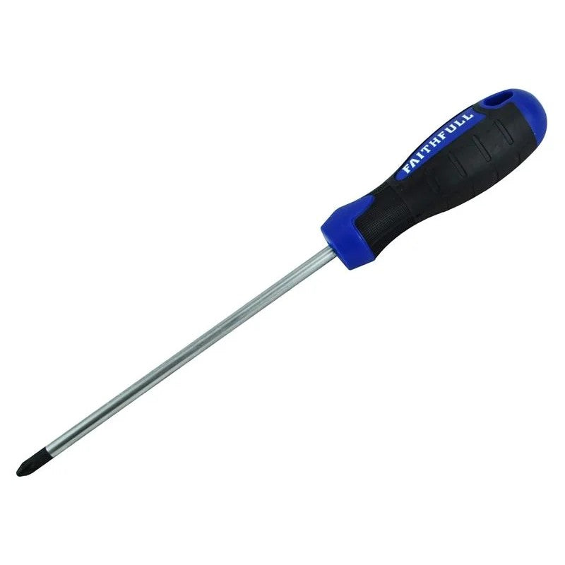 Faithfull Soft Grip Screwdriver Pozidriv Tip PZ2 100-150mm