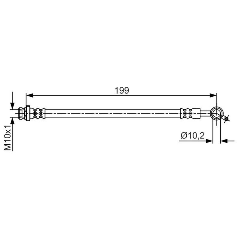 Bosch Brake Hydraulic Hose Line Right 1 987 481 698