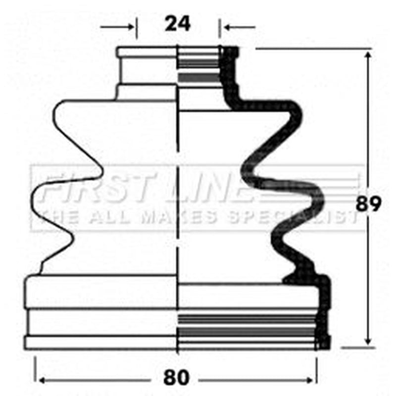 First Line Drive Shaft Bellow Kit Front Left FCB2824