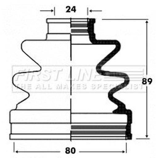 First Line Drive Shaft Bellow Kit Front Left FCB2824