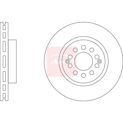 Apec 2 x Vented Front Brake Discs DSK3519