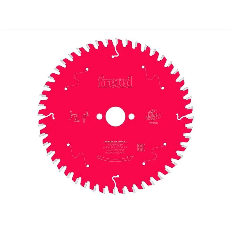 Freud Wood Circular Saw Blade 165 x 20 x 1.7/1.3mm x 40T - F03FS09687