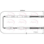 Apec Handbrake Cable Left Rear CAB1098