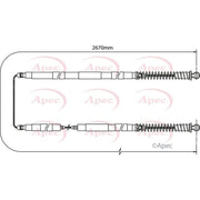 Apec Handbrake Cable Left Rear CAB1098