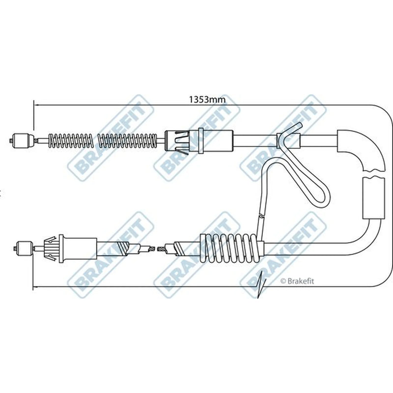 Apec Handbrake Cable Left Rear BBC3173