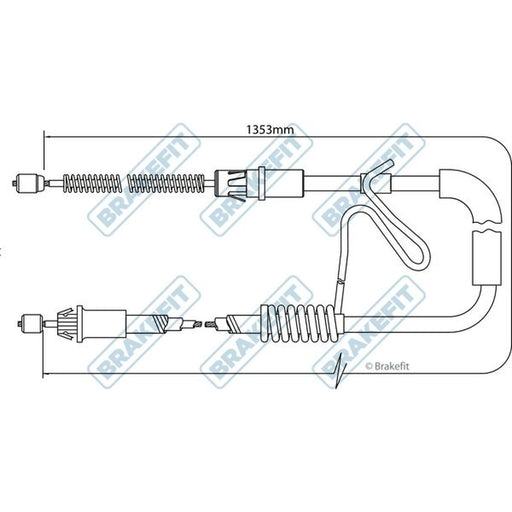 Apec Handbrake Cable Left Rear BBC3173