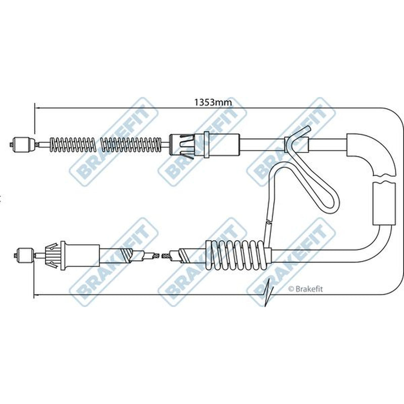 Apec Handbrake Cable Left Rear BBC3173
