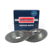 Borg & Beck 2 x Solid Rear Brake Discs BBD4394