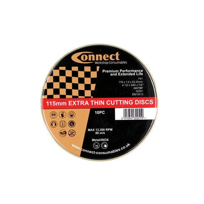 Connect Extra Thin Cutting Discs 115mm x 1.0mm 100pc - CPL